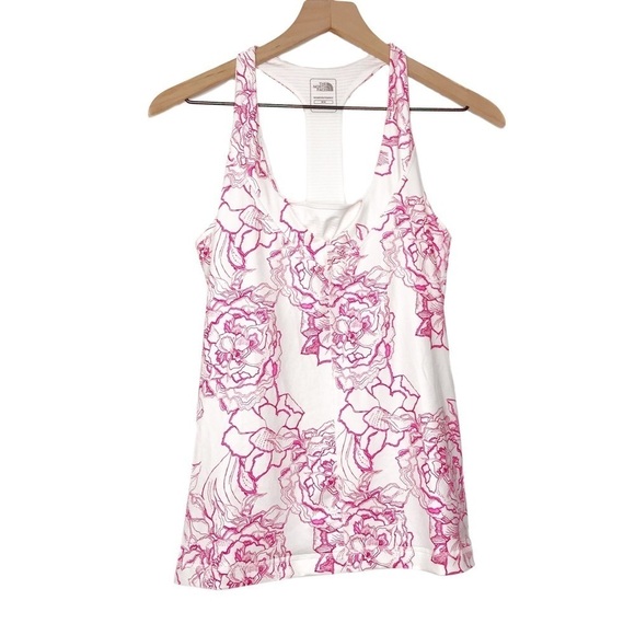 NORTH FACE Tadasana Printed Built In Bra Sport Tank Top M - Picture 2 of 9
